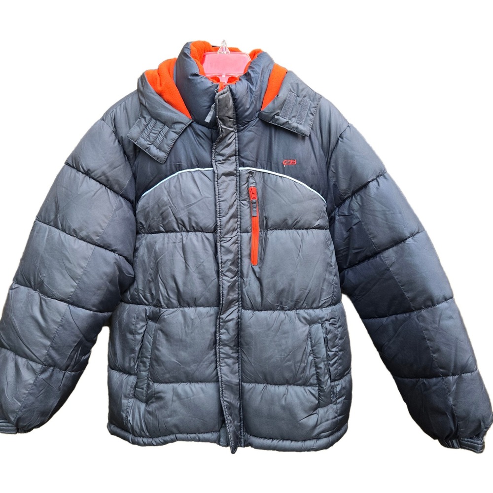 CB Sports Arctic Weather Protection Puffer Jacket Gray Orange Boys XL 18/20
